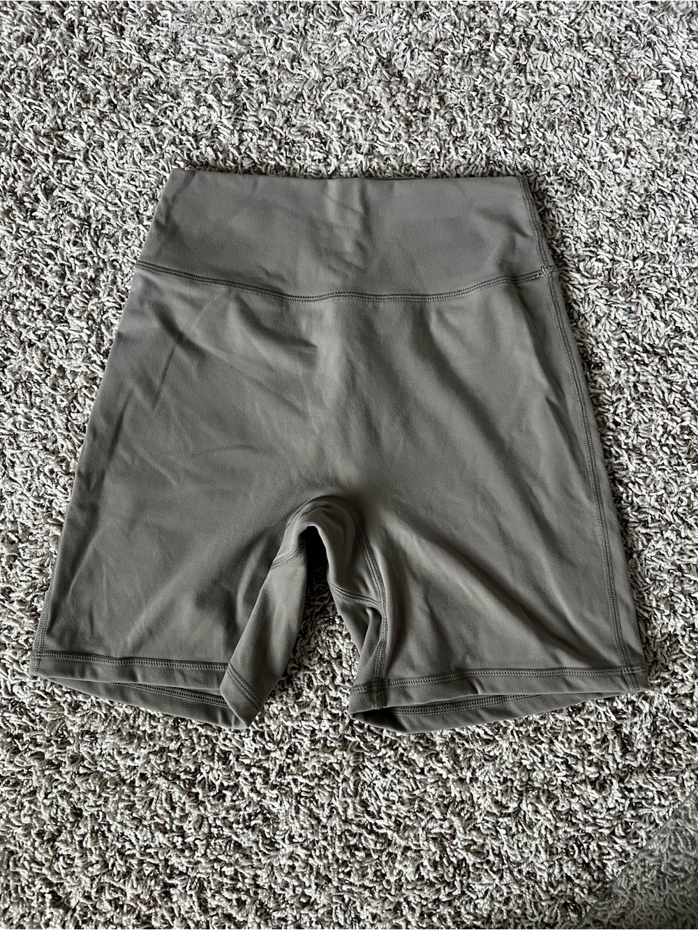 BuffBunny Taupe High-Waist Biker Shorts